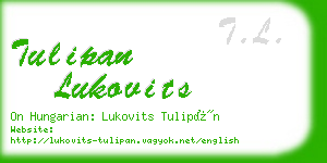 tulipan lukovits business card